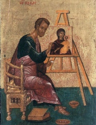 Saint Luke Icon Gospel of Luke painting Madonna and Child
