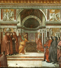 Cappella Tornabuoni, Zacharias Writes Down the Name of his Son